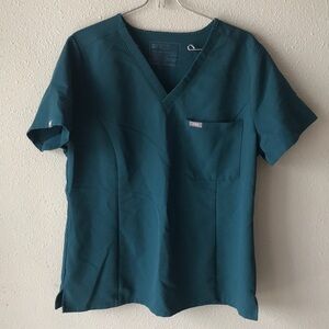Figs Slim Catarina™ - One-Pocket Scrub Top Large Amazon Green